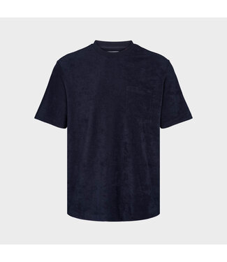 KRONSTADT Kronstadt ks3816 Ledger organic terrycloth pocket tshirt navy