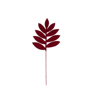 HALBACH Halbach 6pb x 6 pcs = 36 pieces 13,5 cm velvet leaves 98006 wine red