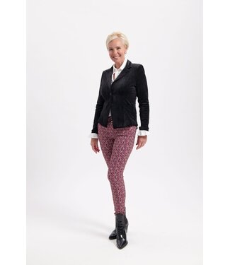 HELENA HART Helena Hart 7424 uni velours kort zwart