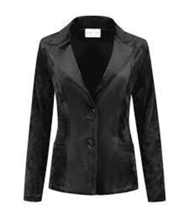 HELENA HART Helena Hart 7424 uni velours kort zwart