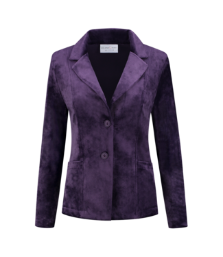 helena hart 7424uni blazer kort velours uni paars De Ridder schoenen