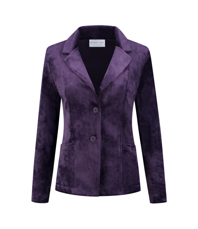 HELENA HART helena hart 7424uni blazer kort velours uni paars