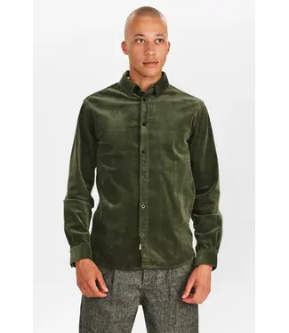 ANERKJENDT Anerkjendt akleif corduroy shirt forest night