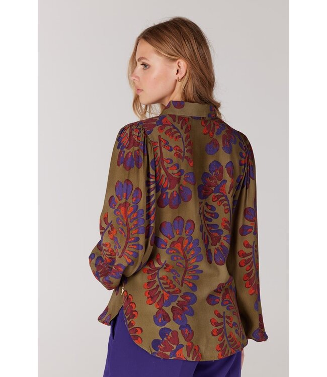 JANSEN AMSTERDAM Jansen Amsterdam wop722 blouse GRACEW23-000253-multi green