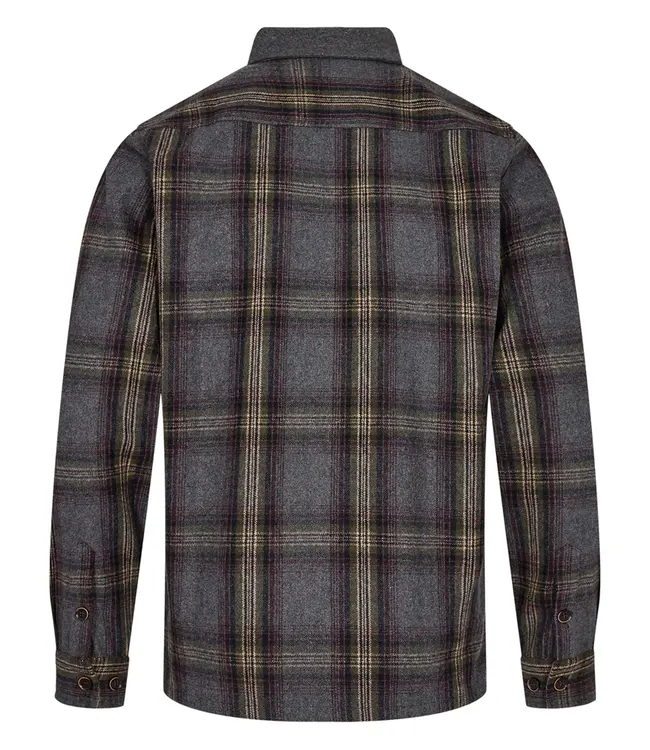 ANERKJENDT Anerkjendt 901245 Aklion check overshirt 0526 dark grey mel