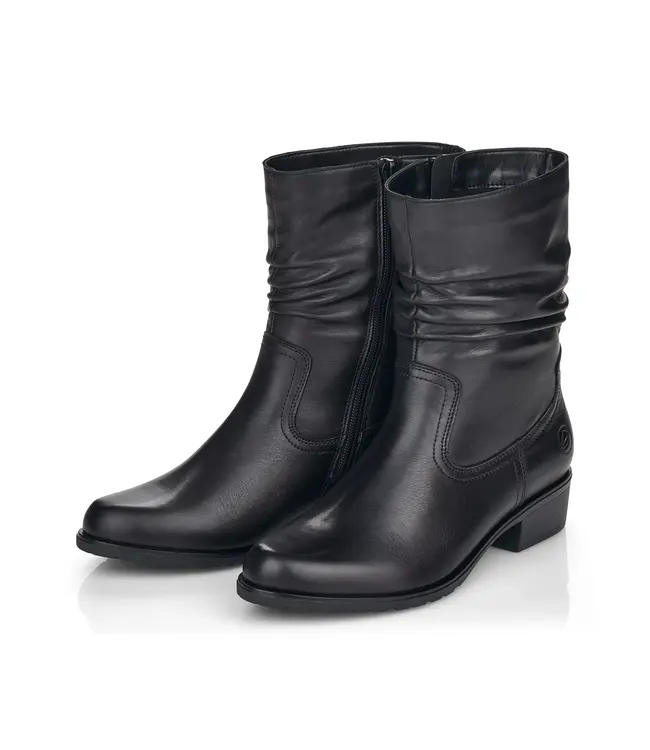 REMONTE remonte D6886-01 kort laarsje leder black