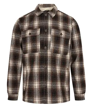 ANERKJENDT Anerkjendt aklion heavy check overshirt Chocolate Brown