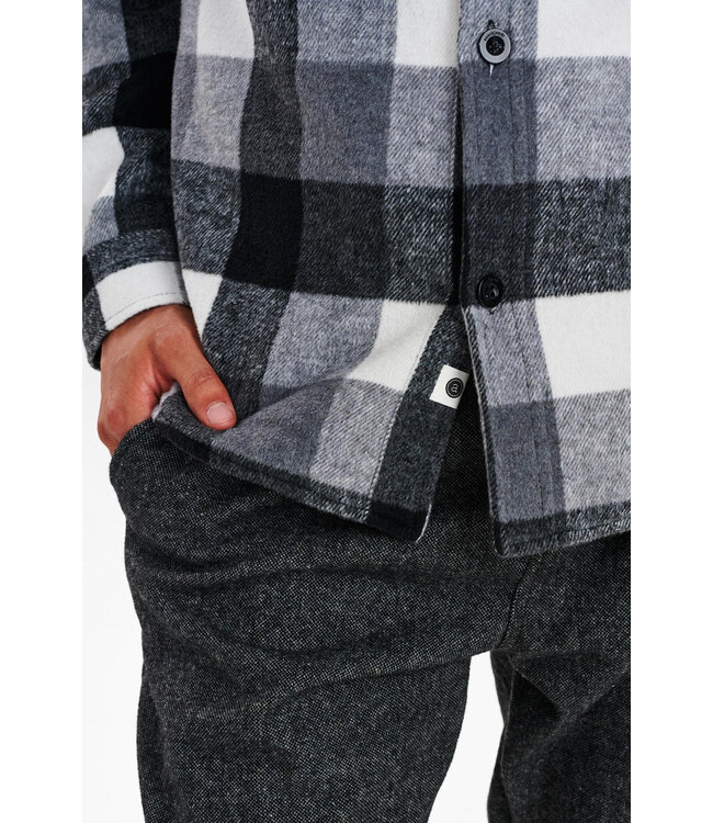 ANERKJENDT ANERKJEND style 900834 aksigurd checked lumber jacket 0526 Dark grey mel