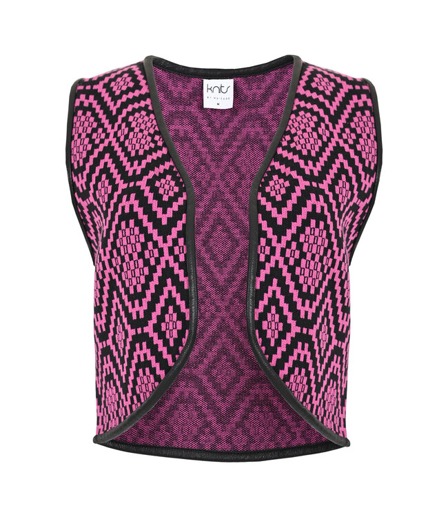 MAICAZZ Maicazz Knits Hadar vest Ikat Magenta WI23.65.204