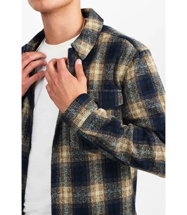 ANERKJENDT Anerkjendt Aklion thick check overshirt 3094 dark navy style 900841