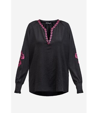 MAICAZZ Maicazz Haley Blouse Black Magenta D5 WI23.20.302