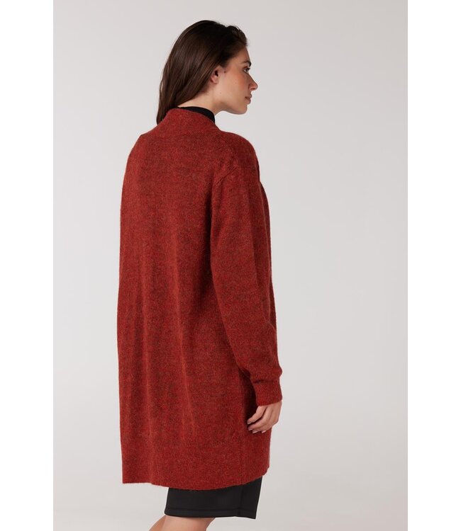 JANSEN AMSTERDAM Juffrouw Jansen Hk248 Knit Long Cardigan Bibi Orange
