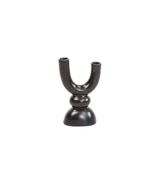 HOUSE VITAMIN House Vitamin organic candleholder black 12x7,5x21 cm. 202767