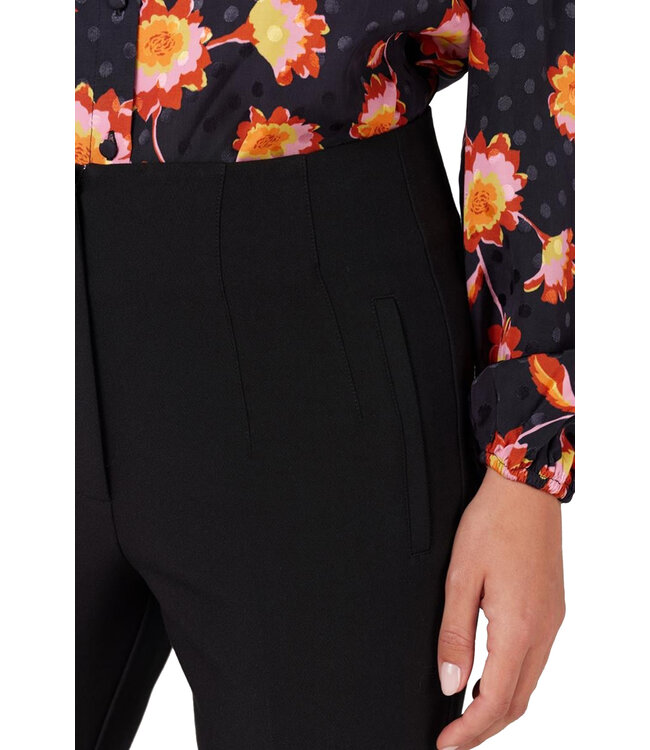 JANSEN AMSTERDAM Juffrouw Jansen WQ440 Woven Pants High Waisted Isa Black