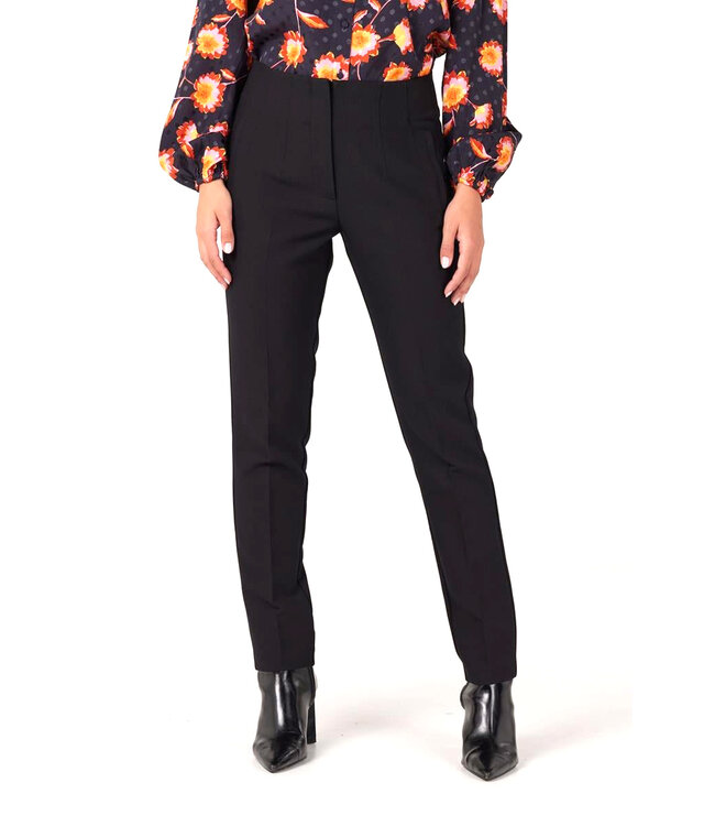 JANSEN AMSTERDAM Juffrouw Jansen WQ440 Woven Pants High Waisted Isa Black