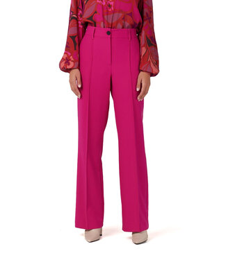 JANSEN AMSTERDAM Juffrouw Jansen WQ417Woven Wide Long Pants Paris Fuchsia