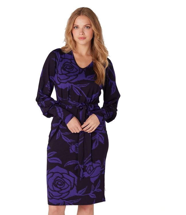 JANSEN AMSTERDAM Jansen Amsterdam vbf501 jersey print dress JET W23 000975 Black/Purple