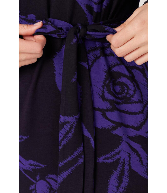 JANSEN AMSTERDAM Jansen Amsterdam vbf501 jersey print dress JET W23 000975 Black/Purple