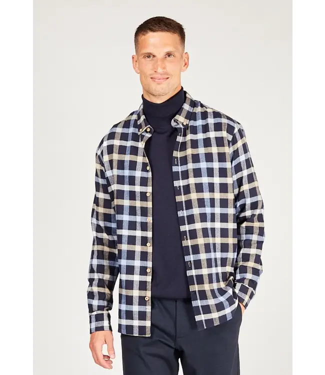 KRONSTADT Kronstadt Check Gr40 Shirt KS3322 Navy
