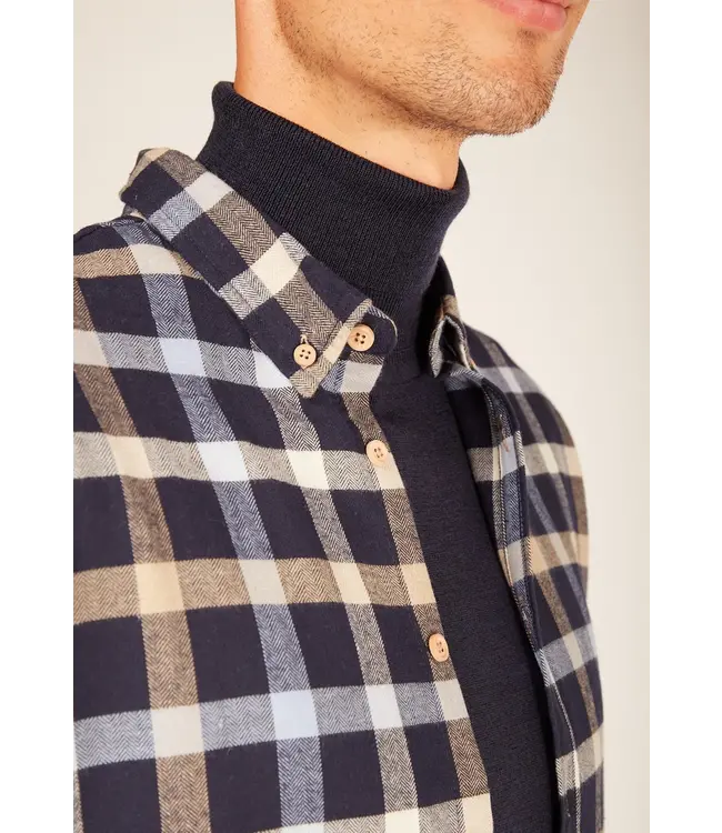 KRONSTADT Kronstadt Check Gr40 Shirt KS3322 Navy
