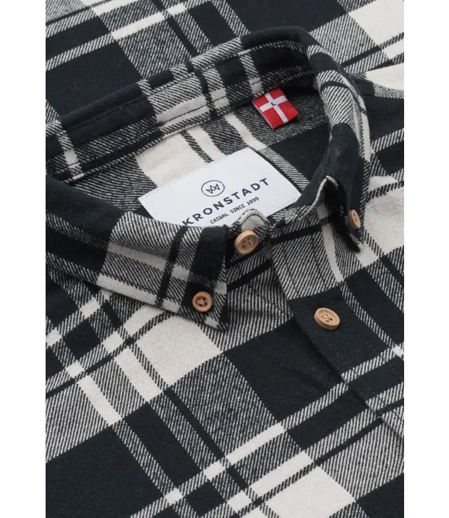 KRONSTADT Kronstadt Flanel Check Shirt KS4185 Black/White