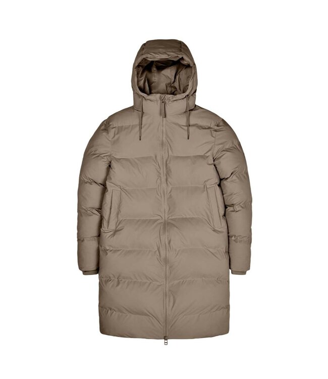 RAINS RAINS 15070 Long Puffer Jacket Taupe