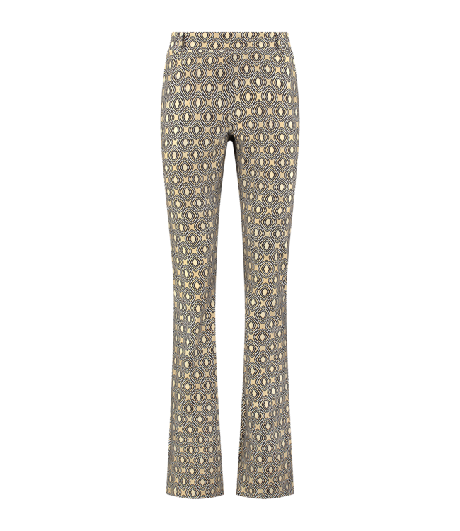 HELENA HART Helena Hart Broek Flair Print Disc 7512DISC Sand