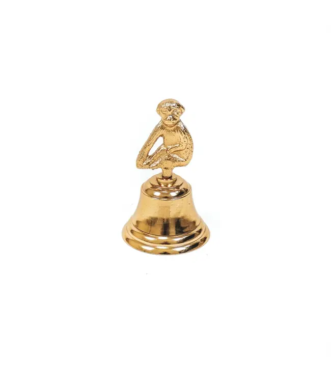 HOUSE VITAMIN Housevitamin HV Monkey Butler Bell Gold w6x6x10cm