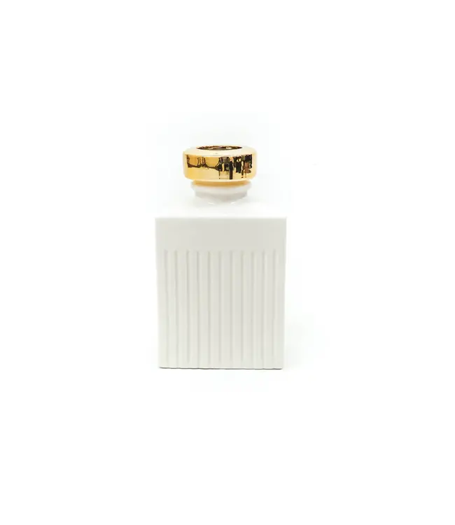 HOUSE VITAMIN HV Home De Cologne Vaas 202975 Goud/Wit