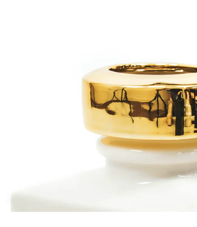 HOUSE VITAMIN HV Home De Cologne Vaas 202975 Goud/Wit