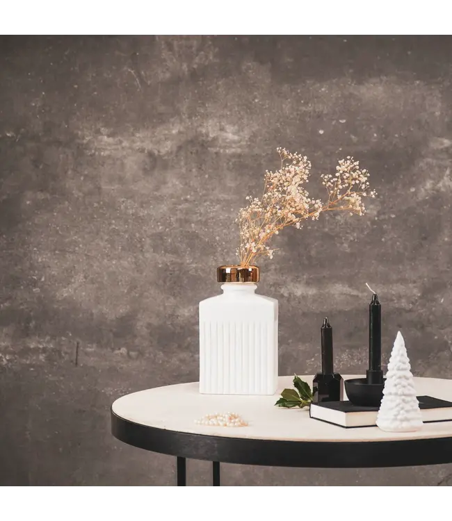 HOUSE VITAMIN HV Home De Cologne Vaas 202975 Goud/Wit