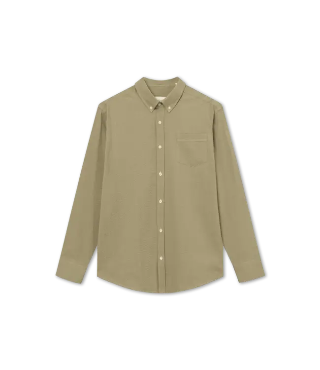 FORET Forét Bush Seersucker shirt 1750 Olive