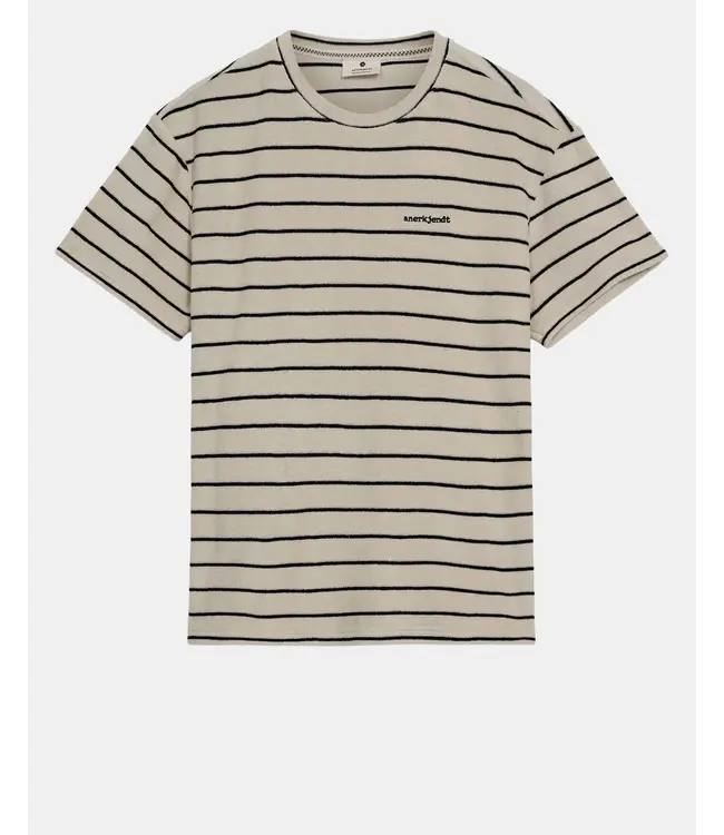 ANERKJENDT Anerkjendt Akkikki S/S Frotte Stripe Tee 901557 Sky Captain