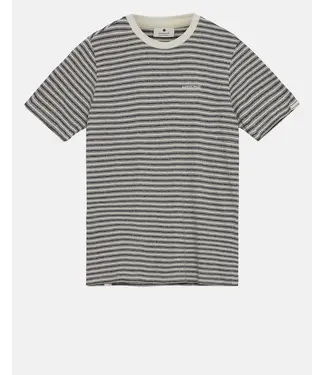 ANERKJENDT Anerkjendt Akrod S/S Cot/Linen Stripe Tee 901538 Sky Captain