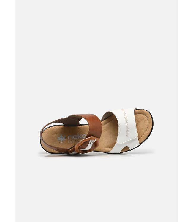 RIEKER Rieker 68176-80 Sandaal Wit/Bruin 3086