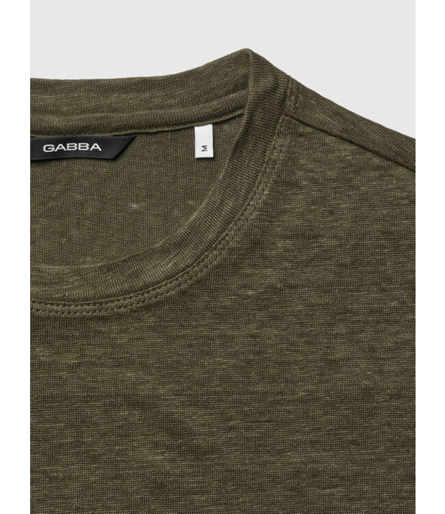 GABBA Gabba Duke Linen SS Tee 2220220004 Forest Night