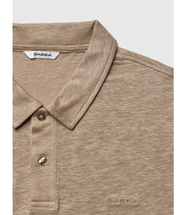 GABBA Gabba Duke Linen polo SS 10806 Coriander