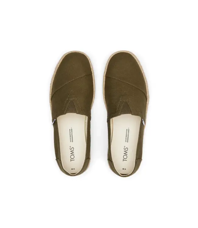 TOMS Toms Alp Rope 2.0 10019899 Olive Recycled Cotton Slubby Woven