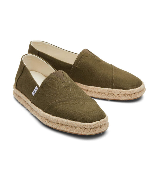 TOMS Toms Alp Rope 2.0 10019899 Olive Recycled Cotton Slubby Woven