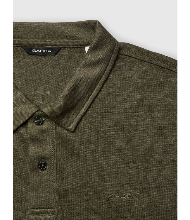 GABBA GABBA Duke Linen Polo 10806 Forest Night
