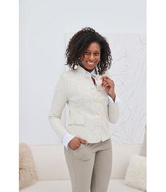 HELENA HART Helena Hart Blazer Gigi Lux Kort 7537 Naturel HELENA HART Helena Hart Blazer Gigi Lux Kort 7537 Naturel