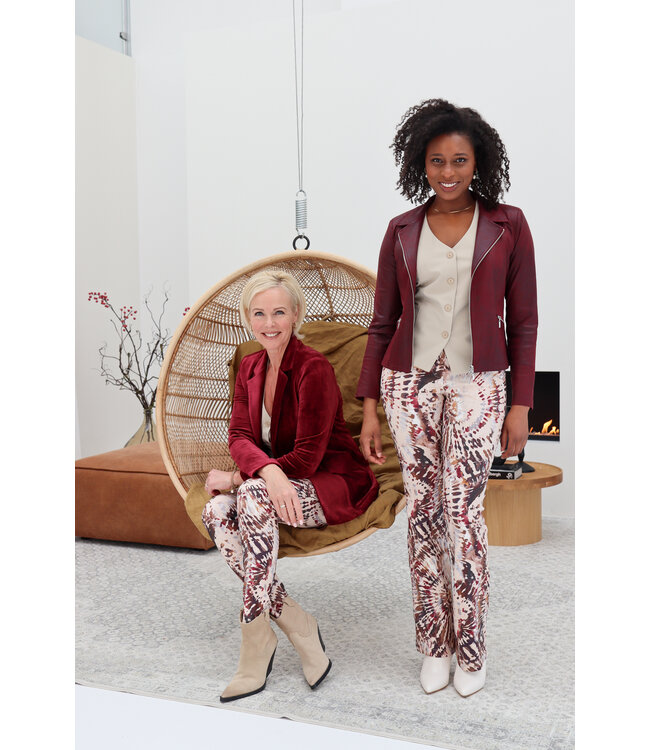 HELENA HART Helena Hart Chino Print Splash 7306 Wine