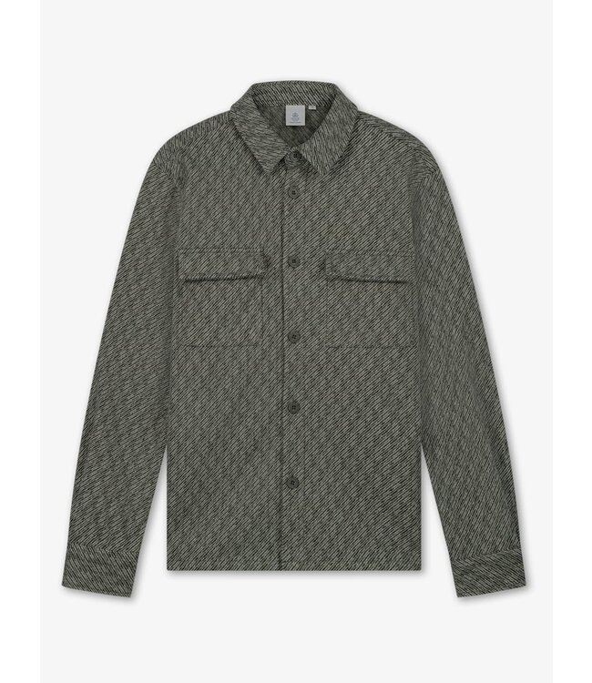 LAW OF THE SEA LAW OF THE SEA Apate Knitted Twirl Overshirt 2443025 Thyme