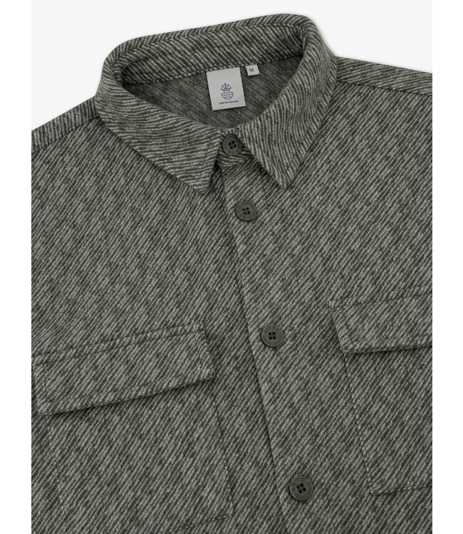 LAW OF THE SEA LAW OF THE SEA Apate Knitted Twirl Overshirt 2443025 Thyme