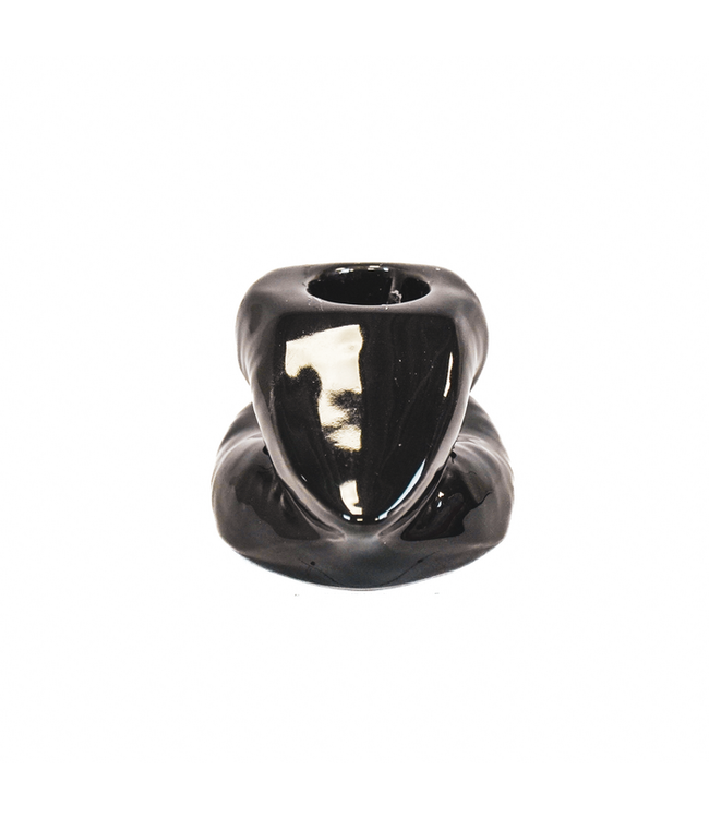 HOUSE VITAMIN Housevitamin Kaarshouder - Lip - Keramiek - Zwart - 10,5x6,5x5,5cm. 203477