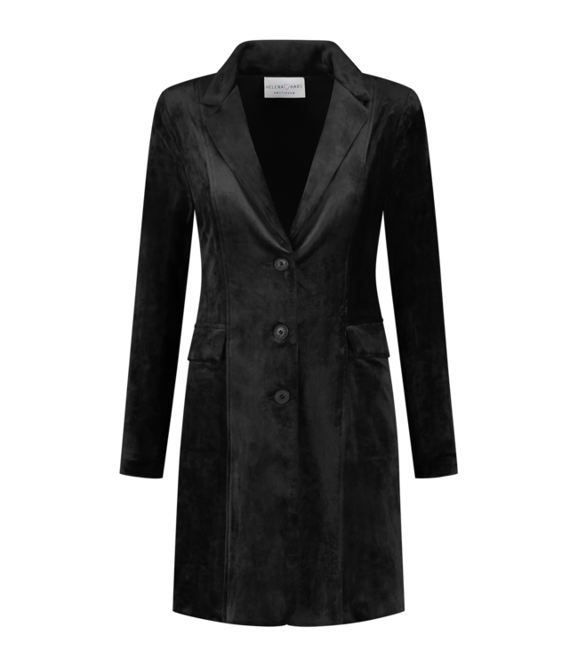 HELENA HART Helena Hart 7423 Velours Lang Uni Zwart