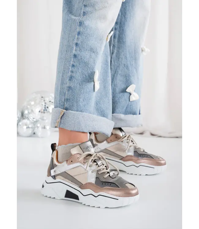 DWARS Dwars Pluto leer combi J5217-68 Stone/Cipra