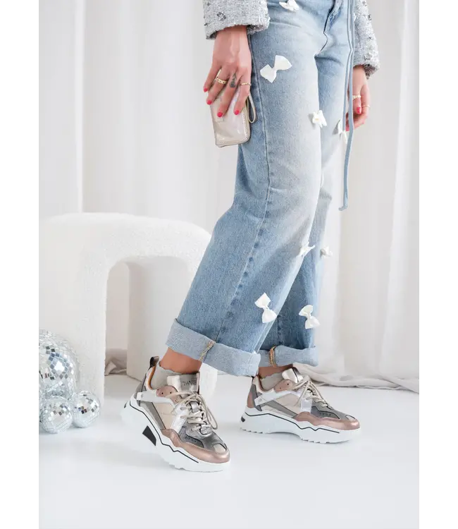 DWARS Dwars Pluto leer combi J5217-68 Stone/Cipra