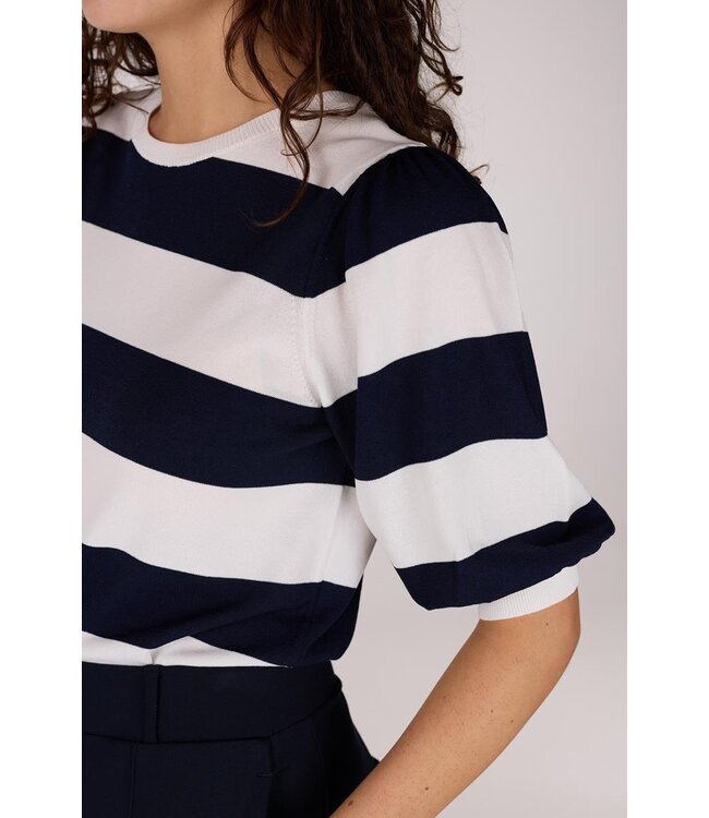 JANSEN AMSTERDAM Jansen Amsterdam Kimmie Top K136  White/Blue