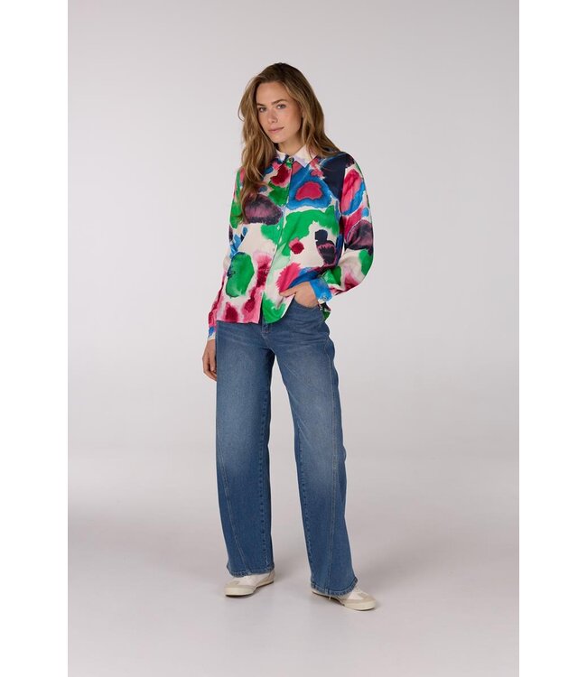 JANSEN AMSTERDAM Jansen Amsterdam Nicky Blouse WM756 Long Sleeve Multicolor